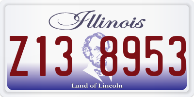 IL license plate Z138953