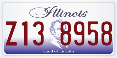 IL license plate Z138958