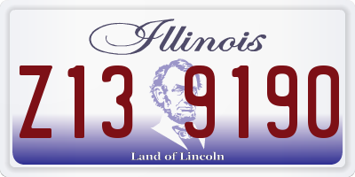 IL license plate Z139190