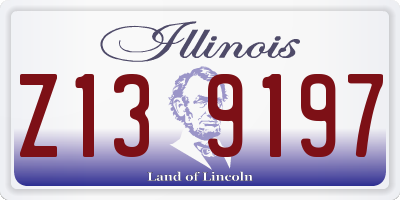 IL license plate Z139197