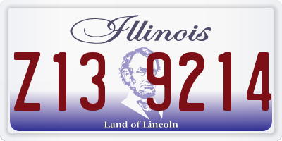 IL license plate Z139214