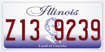 IL license plate Z139239