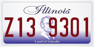 IL license plate Z139301