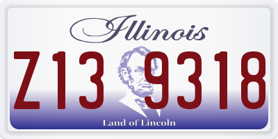 IL license plate Z139318