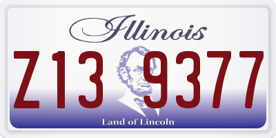 IL license plate Z139377