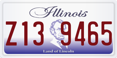 IL license plate Z139465