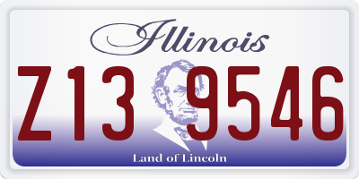 IL license plate Z139546