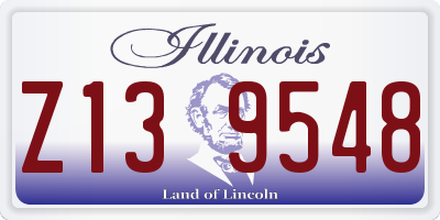 IL license plate Z139548