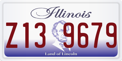 IL license plate Z139679