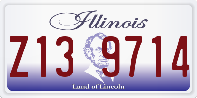 IL license plate Z139714