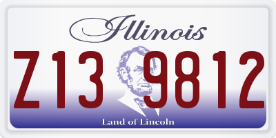 IL license plate Z139812