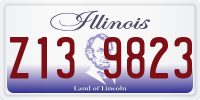 IL license plate Z139823