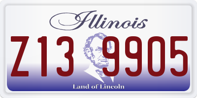 IL license plate Z139905