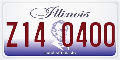 IL license plate Z140400