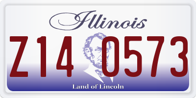 IL license plate Z140573