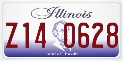 IL license plate Z140628
