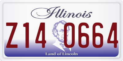 IL license plate Z140664