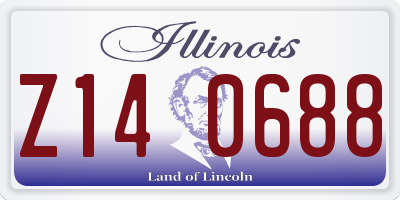 IL license plate Z140688