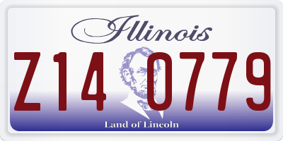 IL license plate Z140779
