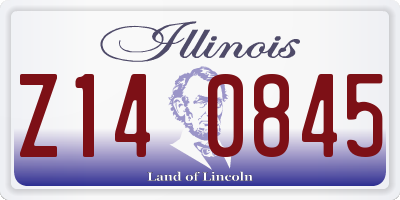 IL license plate Z140845