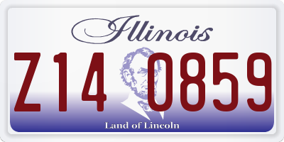 IL license plate Z140859