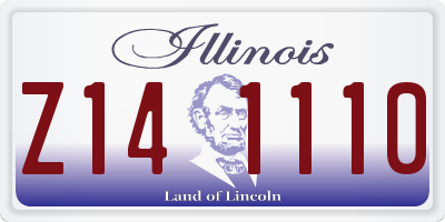 IL license plate Z141110