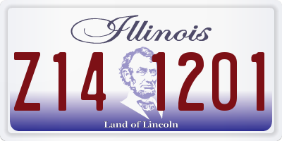 IL license plate Z141201