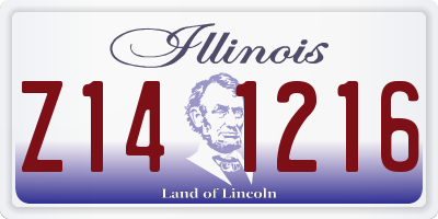 IL license plate Z141216