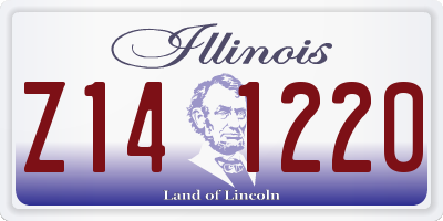 IL license plate Z141220