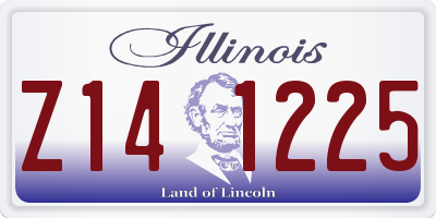 IL license plate Z141225
