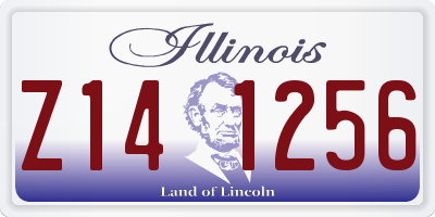 IL license plate Z141256
