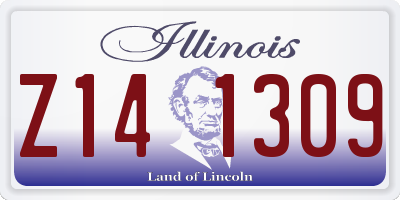 IL license plate Z141309
