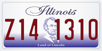 IL license plate Z141310