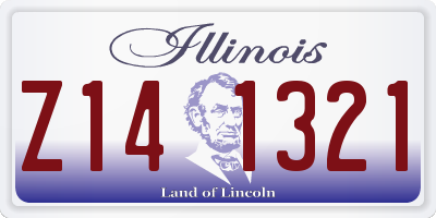 IL license plate Z141321