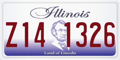 IL license plate Z141326