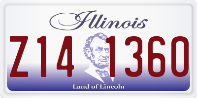 IL license plate Z141360