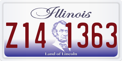 IL license plate Z141363