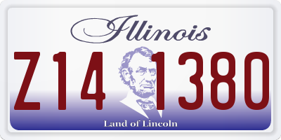 IL license plate Z141380