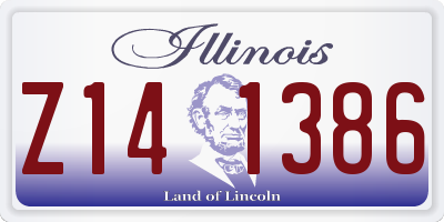 IL license plate Z141386