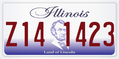IL license plate Z141423