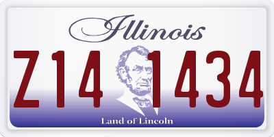 IL license plate Z141434