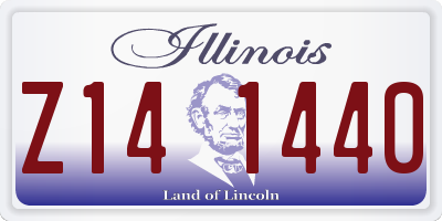IL license plate Z141440