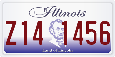 IL license plate Z141456