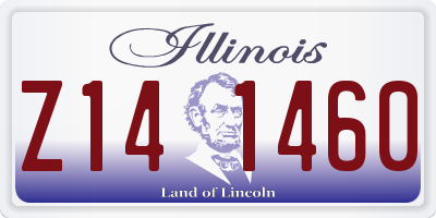 IL license plate Z141460