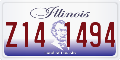 IL license plate Z141494