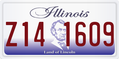IL license plate Z141609