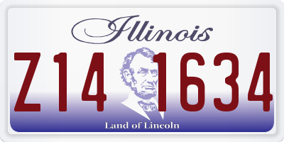IL license plate Z141634