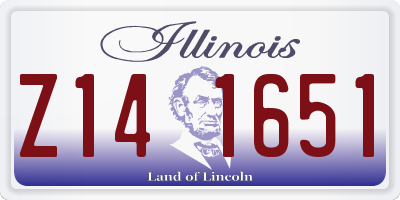 IL license plate Z141651