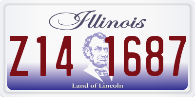 IL license plate Z141687