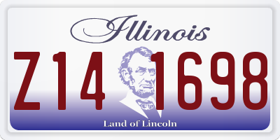 IL license plate Z141698